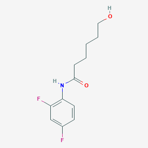 molecular formula C12H15F2NO2 B7275318 N-(2,4-difluorophenyl)-6-hydroxyhexanamide 