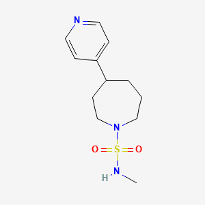 molecular formula C12H19N3O2S B7275554 N-methyl-4-pyridin-4-ylazepane-1-sulfonamide 