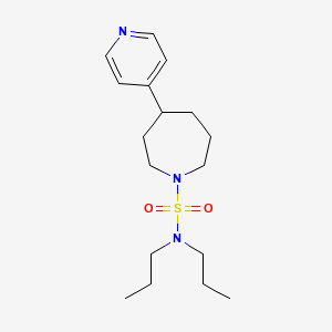 molecular formula C17H29N3O2S B7275563 N,N-dipropyl-4-pyridin-4-ylazepane-1-sulfonamide 
