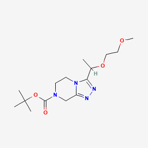 molecular formula C15H26N4O4 B7275960 tert-butyl 3-[1-(2-methoxyethoxy)ethyl]-6,8-dihydro-5H-[1,2,4]triazolo[4,3-a]pyrazine-7-carboxylate 