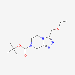 molecular formula C13H22N4O3 B7275973 tert-butyl 3-(ethoxymethyl)-6,8-dihydro-5H-[1,2,4]triazolo[4,3-a]pyrazine-7-carboxylate 