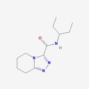 molecular formula C12H20N4O B7276036 N-pentan-3-yl-5,6,7,8-tetrahydro-[1,2,4]triazolo[4,3-a]pyridine-3-carboxamide 