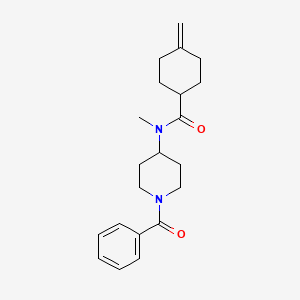 molecular formula C21H28N2O2 B7276100 N-(1-benzoylpiperidin-4-yl)-N-methyl-4-methylidenecyclohexane-1-carboxamide 