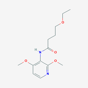molecular formula C13H20N2O4 B7276172 N-(2,4-dimethoxypyridin-3-yl)-4-ethoxybutanamide 