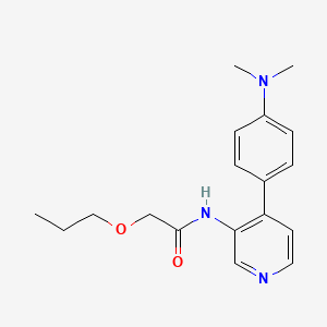 molecular formula C18H23N3O2 B7276186 N-[4-[4-(dimethylamino)phenyl]pyridin-3-yl]-2-propoxyacetamide 