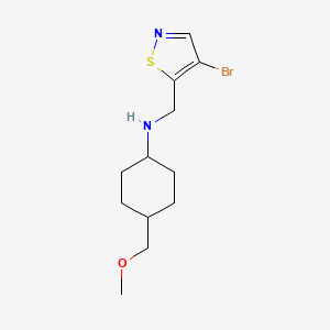 molecular formula C12H19BrN2OS B7276218 N-[(4-bromo-1,2-thiazol-5-yl)methyl]-4-(methoxymethyl)cyclohexan-1-amine 