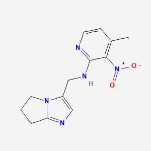 molecular formula C13H15N5O2 B7276708 N-(6,7-dihydro-5H-pyrrolo[1,2-a]imidazol-3-ylmethyl)-4-methyl-3-nitropyridin-2-amine 