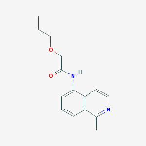 molecular formula C15H18N2O2 B7276974 N-(1-methylisoquinolin-5-yl)-2-propoxyacetamide 