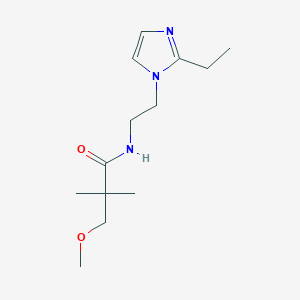 molecular formula C13H23N3O2 B7277004 N-[2-(2-ethylimidazol-1-yl)ethyl]-3-methoxy-2,2-dimethylpropanamide 