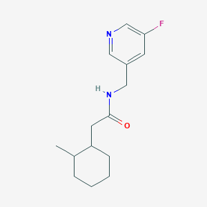 molecular formula C15H21FN2O B7277070 N-[(5-fluoropyridin-3-yl)methyl]-2-(2-methylcyclohexyl)acetamide 