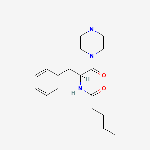 molecular formula C19H29N3O2 B7277140 N-[1-(4-methylpiperazin-1-yl)-1-oxo-3-phenylpropan-2-yl]pentanamide 