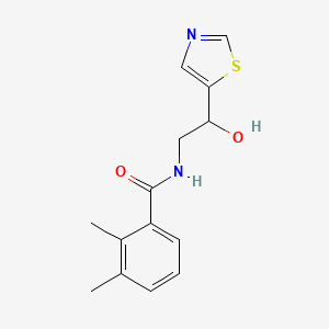 molecular formula C14H16N2O2S B7277405 N-[2-hydroxy-2-(1,3-thiazol-5-yl)ethyl]-2,3-dimethylbenzamide 