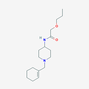 molecular formula C17H30N2O2 B7277431 N-[1-(cyclohexen-1-ylmethyl)piperidin-4-yl]-2-propoxyacetamide 