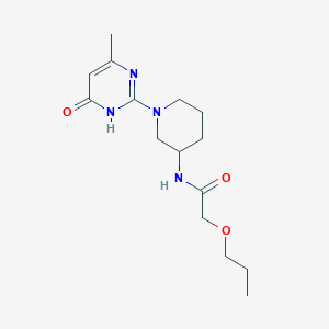 molecular formula C15H24N4O3 B7277517 N-[1-(4-methyl-6-oxo-1H-pyrimidin-2-yl)piperidin-3-yl]-2-propoxyacetamide 
