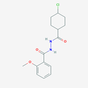molecular formula C15H19ClN2O3 B7277801 N'-(4-chlorocyclohexanecarbonyl)-2-methoxybenzohydrazide 