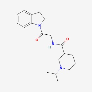 molecular formula C19H27N3O2 B7277887 N-[2-(2,3-dihydroindol-1-yl)-2-oxoethyl]-1-propan-2-ylpiperidine-3-carboxamide 