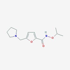 molecular formula C13H20N2O3 B7277932 N-propan-2-yloxy-5-(pyrrolidin-1-ylmethyl)furan-2-carboxamide 