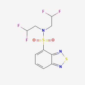 molecular formula C10H9F4N3O2S2 B7278137 N,N-bis(2,2-difluoroethyl)-2,1,3-benzothiadiazole-4-sulfonamide 