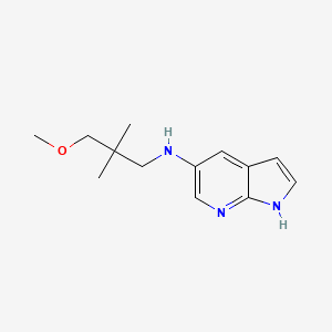 molecular formula C13H19N3O B7278359 N-(3-methoxy-2,2-dimethylpropyl)-1H-pyrrolo[2,3-b]pyridin-5-amine 
