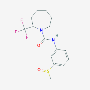 molecular formula C15H19F3N2O2S B7278372 N-(3-methylsulfinylphenyl)-2-(trifluoromethyl)azepane-1-carboxamide 
