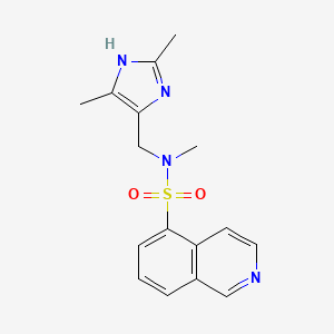 molecular formula C16H18N4O2S B7278573 N-[(2,5-dimethyl-1H-imidazol-4-yl)methyl]-N-methylisoquinoline-5-sulfonamide 