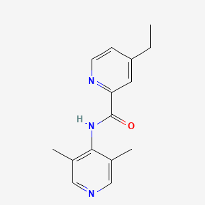 molecular formula C15H17N3O B7278666 N-(3,5-dimethylpyridin-4-yl)-4-ethylpyridine-2-carboxamide 