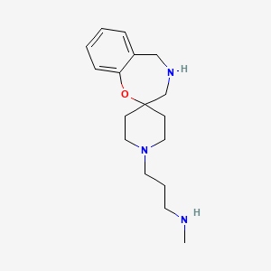molecular formula C17H27N3O B7279228 N-methyl-3-spiro[4,5-dihydro-3H-1,4-benzoxazepine-2,4'-piperidine]-1'-ylpropan-1-amine 