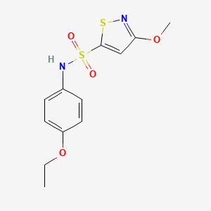 molecular formula C12H14N2O4S2 B7279259 N-(4-ethoxyphenyl)-3-methoxy-1,2-thiazole-5-sulfonamide 