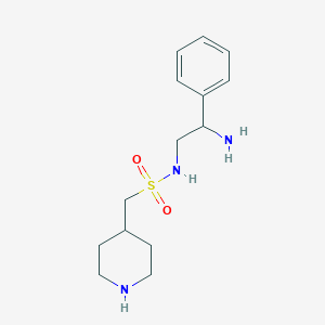 molecular formula C14H23N3O2S B7279329 N-(2-amino-2-phenylethyl)-1-piperidin-4-ylmethanesulfonamide 
