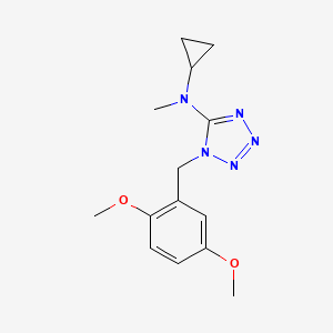 molecular formula C14H19N5O2 B7279350 N-cyclopropyl-1-[(2,5-dimethoxyphenyl)methyl]-N-methyltetrazol-5-amine 