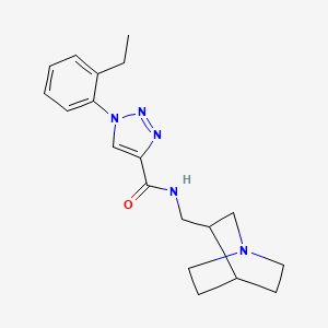 molecular formula C19H25N5O B7279586 N-(1-azabicyclo[2.2.2]octan-3-ylmethyl)-1-(2-ethylphenyl)triazole-4-carboxamide 