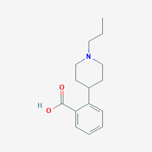 molecular formula C15H21NO2 B7279717 2-(1-Propylpiperidin-4-yl)benzoic acid 