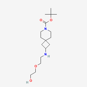molecular formula C17H32N2O4 B7279758 Tert-butyl 2-[2-(2-hydroxyethoxy)ethylamino]-7-azaspiro[3.5]nonane-7-carboxylate 