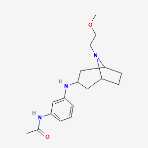 molecular formula C18H27N3O2 B7279801 N-[3-[[8-(2-methoxyethyl)-8-azabicyclo[3.2.1]octan-3-yl]amino]phenyl]acetamide 