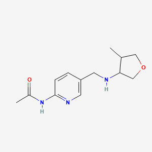 molecular formula C13H19N3O2 B7279824 N-[5-[[(4-methyloxolan-3-yl)amino]methyl]pyridin-2-yl]acetamide 