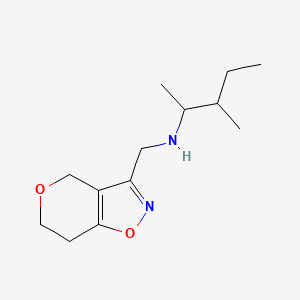 molecular formula C13H22N2O2 B7280151 N-(6,7-dihydro-4H-pyrano[3,4-d][1,2]oxazol-3-ylmethyl)-3-methylpentan-2-amine 