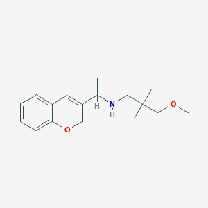molecular formula C17H25NO2 B7280338 N-[1-(2H-chromen-3-yl)ethyl]-3-methoxy-2,2-dimethylpropan-1-amine 