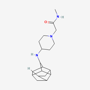 molecular formula C19H29N3O B7280356 N-methyl-2-[4-(4-pentacyclo[6.3.0.02,6.03,10.05,9]undecanylamino)piperidin-1-yl]acetamide 