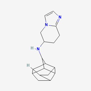 molecular formula C18H23N3 B7280363 N-(4-pentacyclo[6.3.0.02,6.03,10.05,9]undecanyl)-5,6,7,8-tetrahydroimidazo[1,2-a]pyridin-6-amine 
