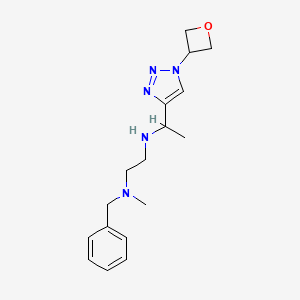 molecular formula C17H25N5O B7280398 N'-benzyl-N'-methyl-N-[1-[1-(oxetan-3-yl)triazol-4-yl]ethyl]ethane-1,2-diamine 