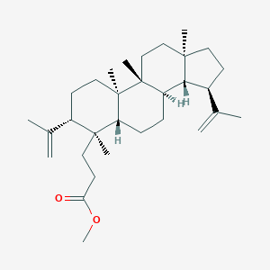 molecular formula C31H50O2 B072804 Methyl 3-[(3S,4S,5R,8R,9R,10R,13R,14R,15R)-4,9,10,13-tetramethyl-3,15-bis(prop-1-en-2-yl)-2,3,5,6,7,8,11,12,14,15,16,17-dodecahydro-1H-cyclopenta[a]phenanthren-4-yl]propanoate CAS No. 1179-91-5