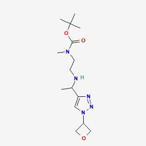 molecular formula C15H27N5O3 B7280407 tert-butyl N-methyl-N-[2-[1-[1-(oxetan-3-yl)triazol-4-yl]ethylamino]ethyl]carbamate 