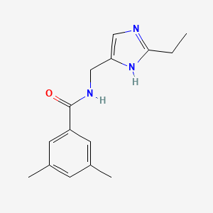molecular formula C15H19N3O B7280795 N-[(2-ethyl-1H-imidazol-5-yl)methyl]-3,5-dimethylbenzamide 