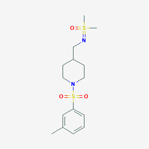 molecular formula C15H24N2O3S2 B7281445 Dimethyl-[[1-(3-methylphenyl)sulfonylpiperidin-4-yl]methylimino]-oxo-lambda6-sulfane 