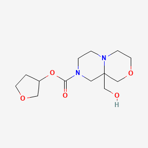 molecular formula C13H22N2O5 B7281485 Oxolan-3-yl 9a-(hydroxymethyl)-1,3,4,6,7,9-hexahydropyrazino[2,1-c][1,4]oxazine-8-carboxylate 