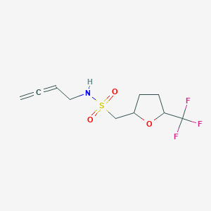molecular formula C10H14F3NO3S B7281593 CID 136561860 