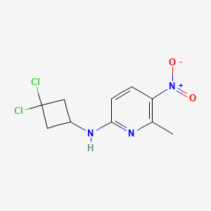 molecular formula C10H11Cl2N3O2 B7281769 N-(3,3-dichlorocyclobutyl)-6-methyl-5-nitropyridin-2-amine 