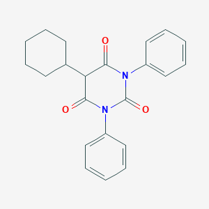 molecular formula C22H22N2O3 B072819 Barbituric acid, 5-cyclohexyl-1,3-diphenyl- CAS No. 1247-87-6