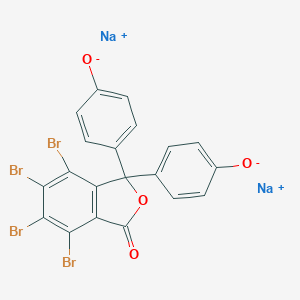 molecular formula C20H8Br4Na2O4 B072820 3,3-Bis(p-hydroxyphenyl)isobenzofuran-1(3H)-one, tetrabromo derivative, disodium salt CAS No. 1301-21-9