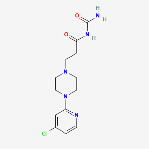 molecular formula C13H18ClN5O2 B7282131 N-carbamoyl-3-[4-(4-chloropyridin-2-yl)piperazin-1-yl]propanamide 